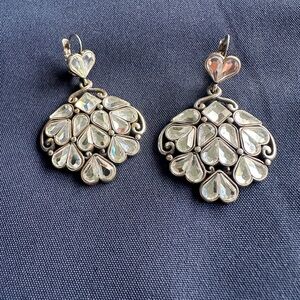 Vintage Brighton Swarovski Heart Earrings